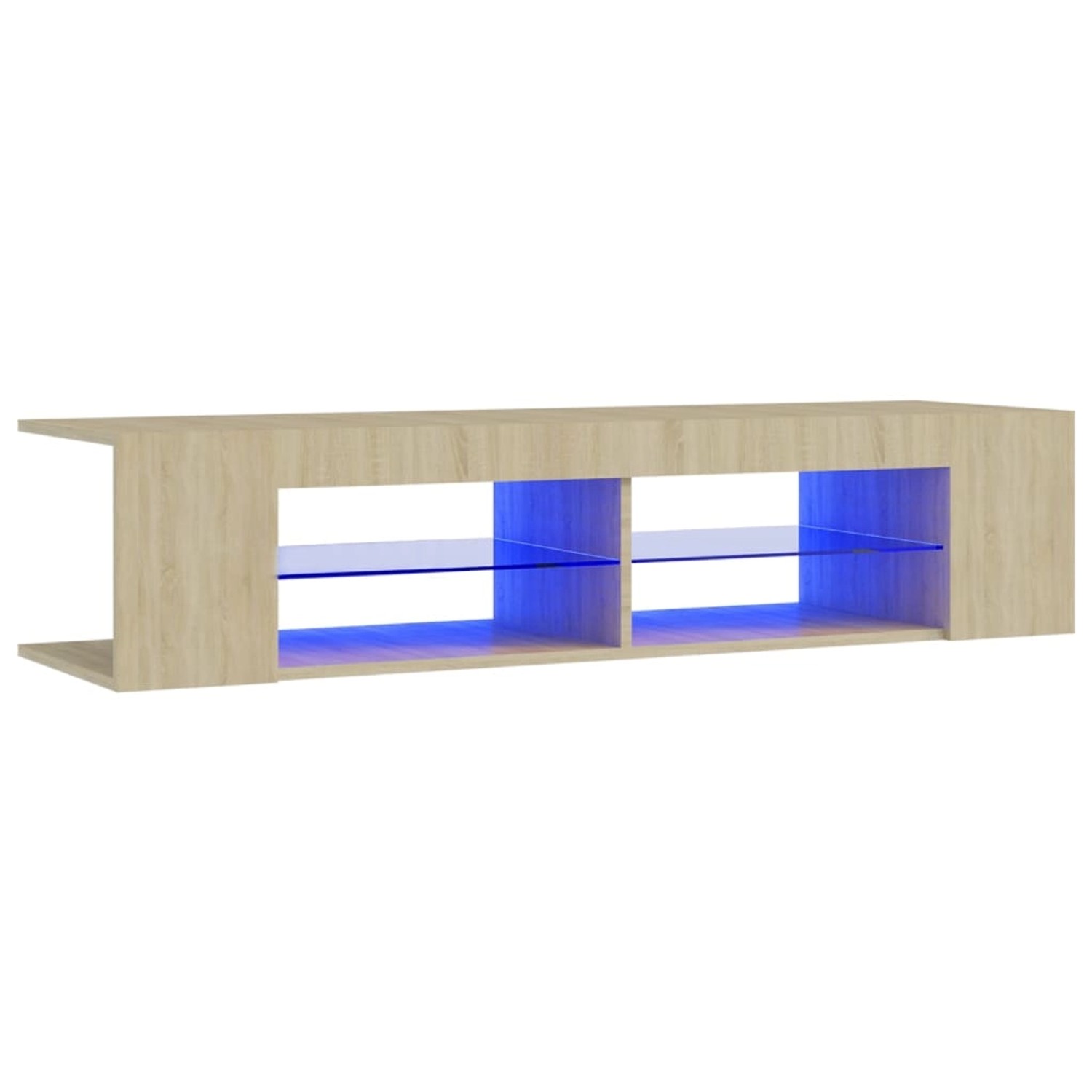 VidaXL TV-Schrank mit LED-Leuchten Sonoma-Eiche 135x39x30 cm günstig online kaufen