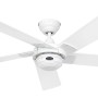 Weißer CASAFAN Deckenventilator Rotary 132 cm mit 5 Flügeln und Fernbedienung.