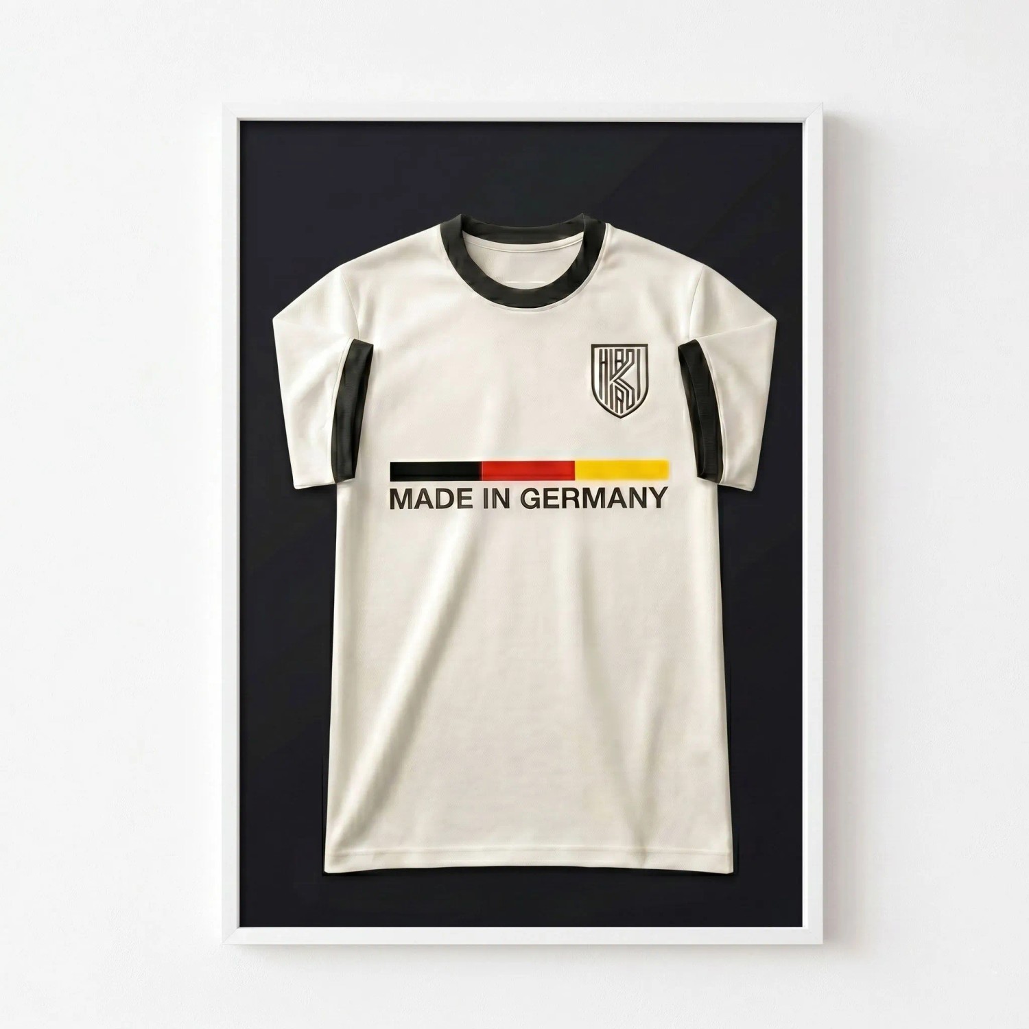 K-Möbel Echtholz Trikot Rahmen Weiß 60x80 cm