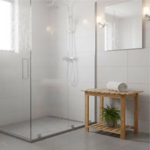 Relaxdays Badhocker Bambus Natur mit Ablage 42 cm x 53 cm x 33 cm 2,8 kg