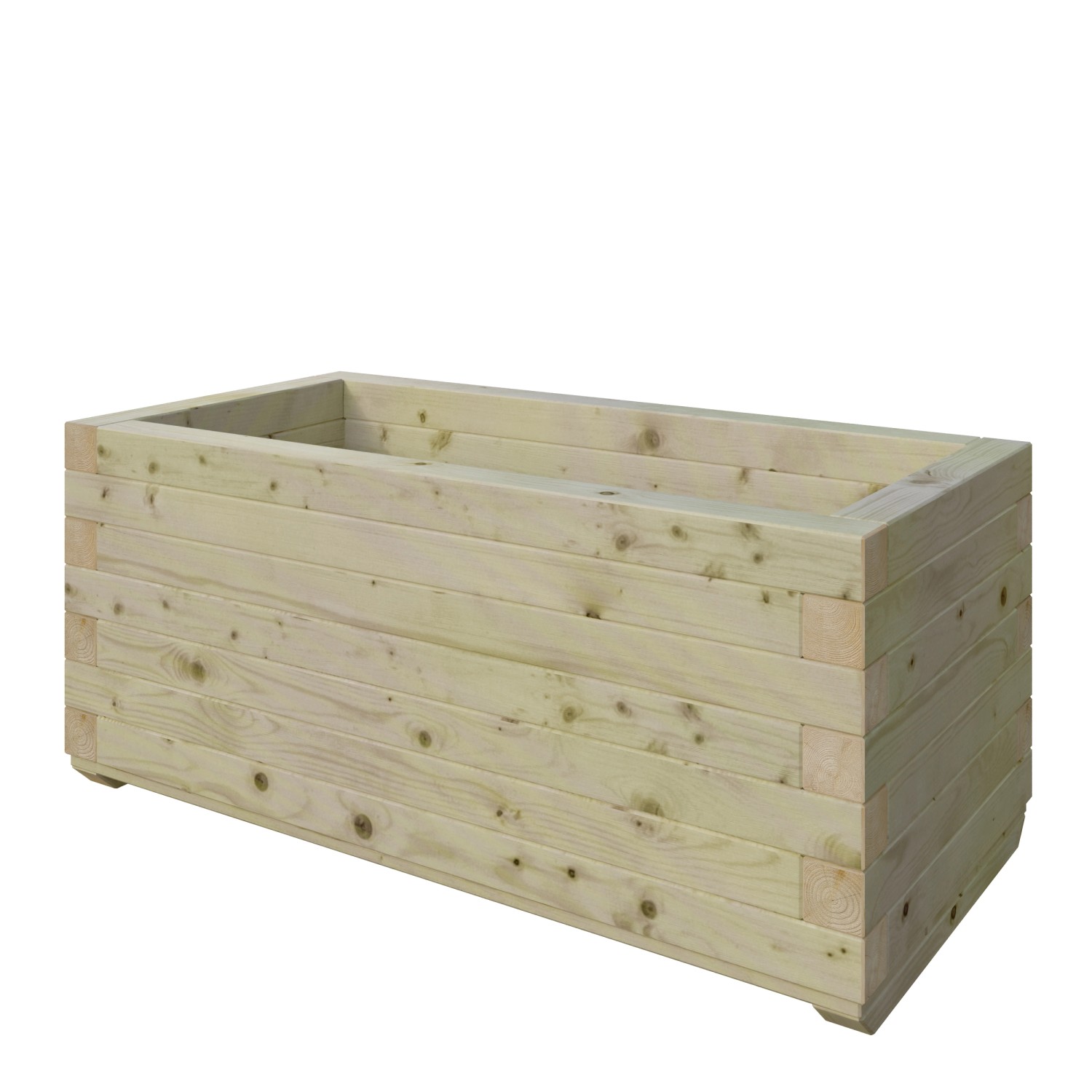 T&J Blumenkübel Paul Rechteck 80 cm x 40 cm x 35 cm Grün günstig online kaufen