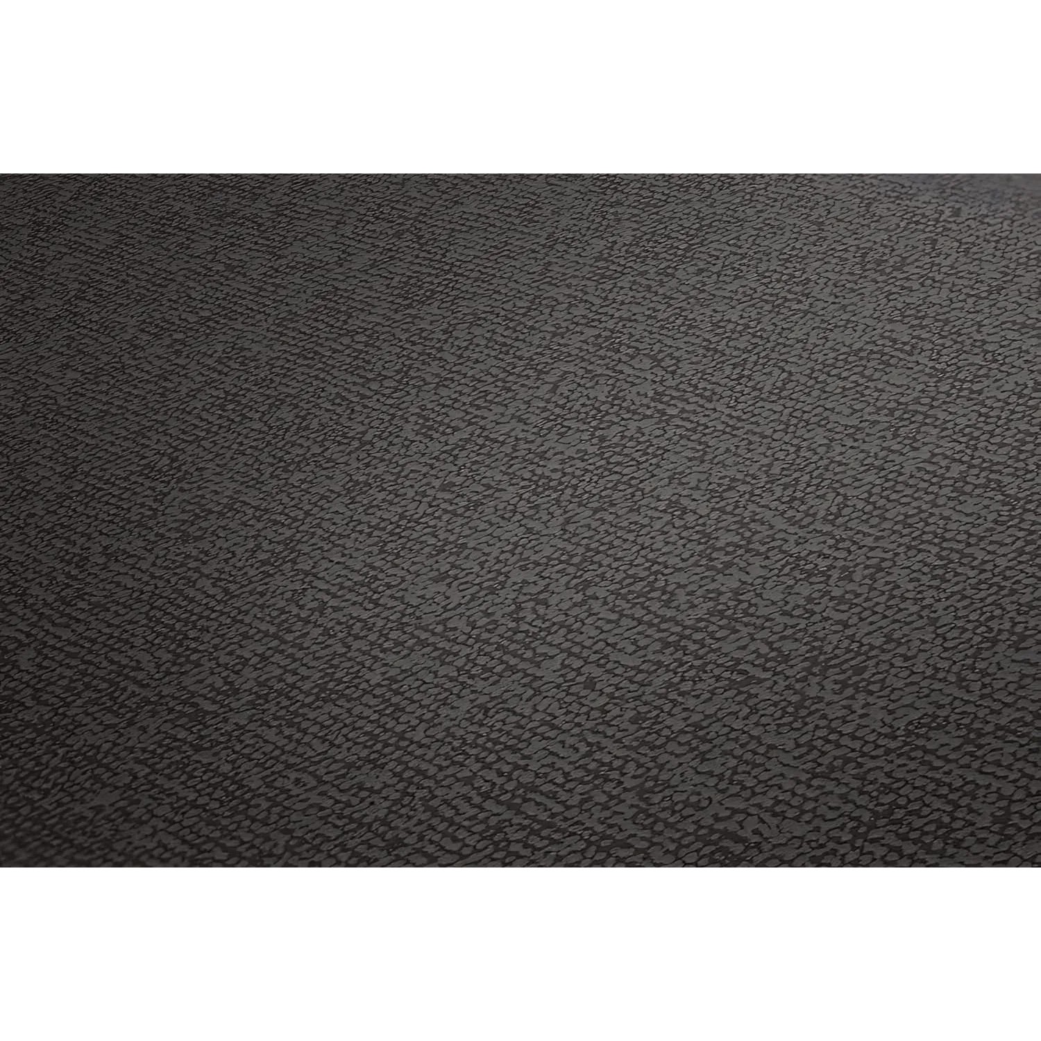 Matte, schwarze Uni-Tapete von PROFHOME mit leichter Struktur, Ton-in-Ton Design.