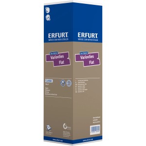Verpackung der Erfurt Vliestapete Variovlies Flat Classic, 25 x 0,75 m, überstreichbare Tapete.