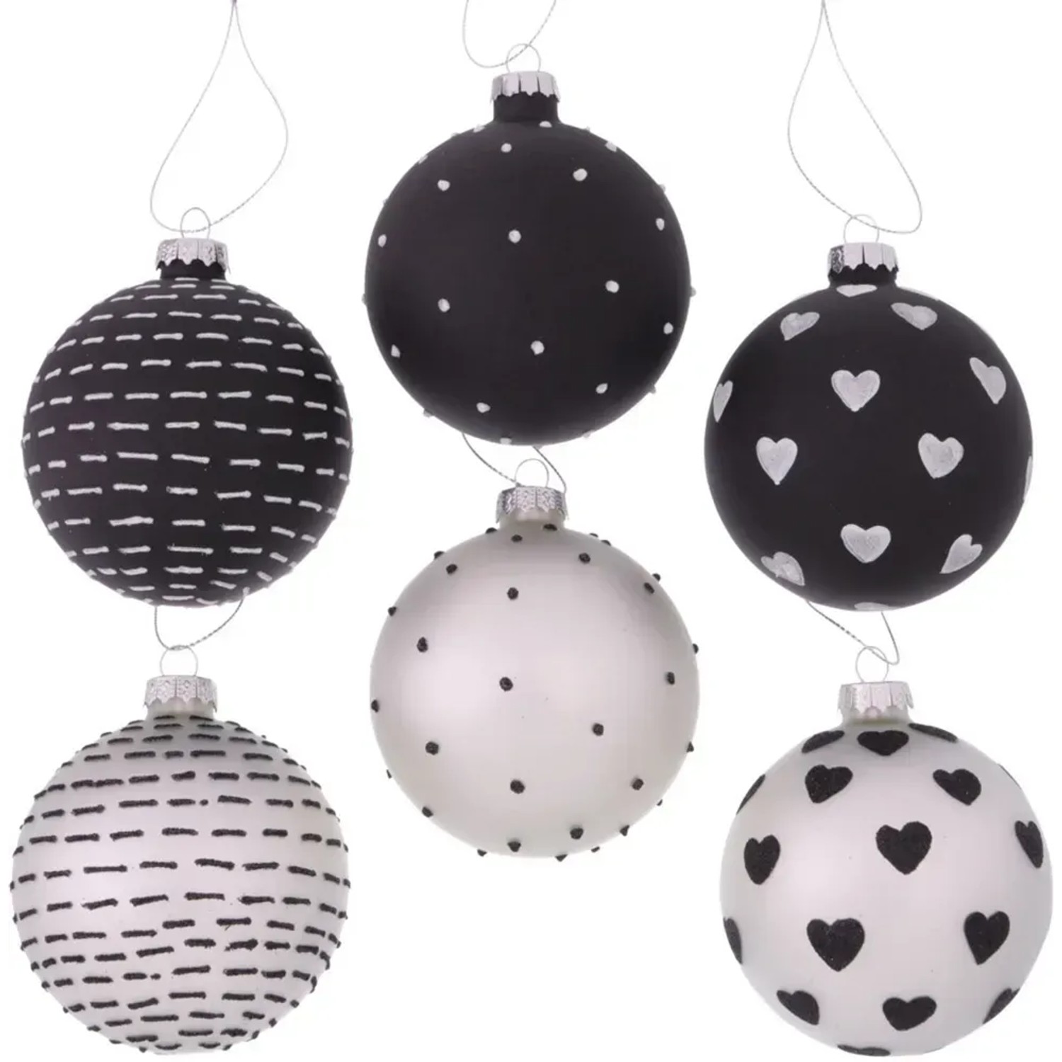 Boltze Home Weihnachtskugel Illum 6-fach sortiert Lackiert