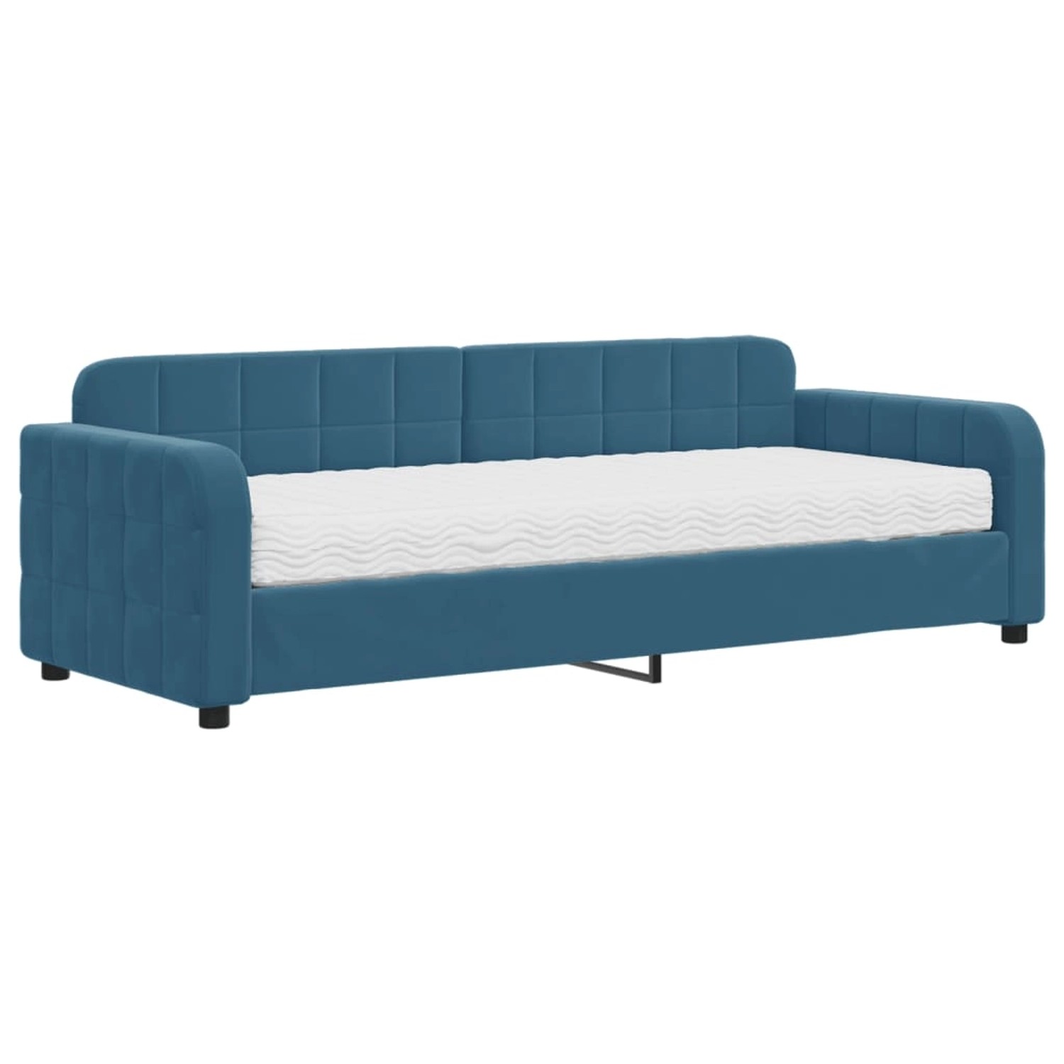 vidaXL Tagesbett mit Matratze Blau 80x200 cm Samt1843897