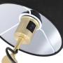 Detailaufnahme der Lucande Marvaine Stehlampe in Schwarz/Gold mit Schalter.