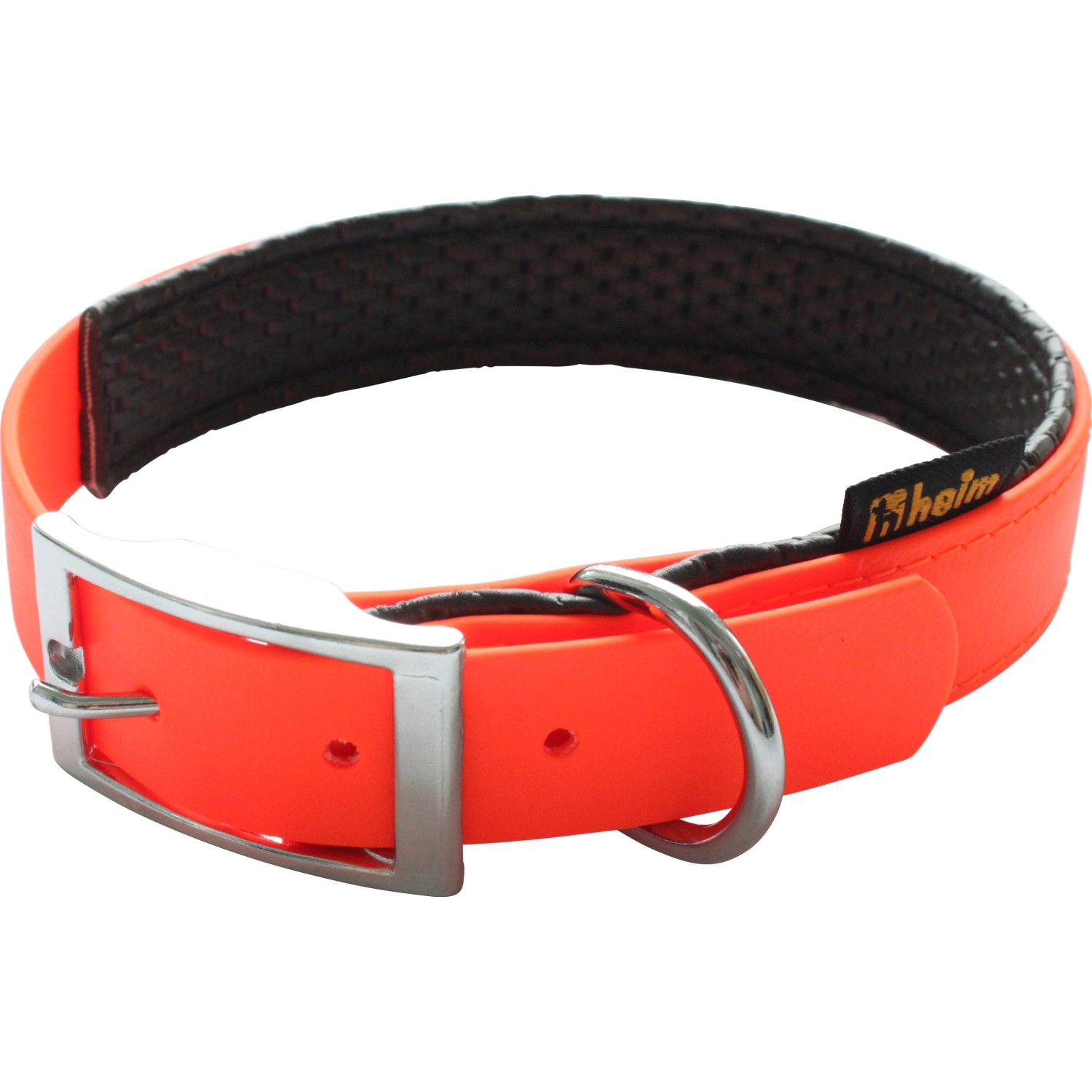 Heim Hundehalsband BioThane Breite 25 mm Länge 60 cm Leuchtorange