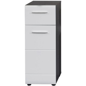 Weißer Trendteam Bad-Hochschrank LineSkinBD, 30 cm breit, mit drei Schubladen für Badutensilien.