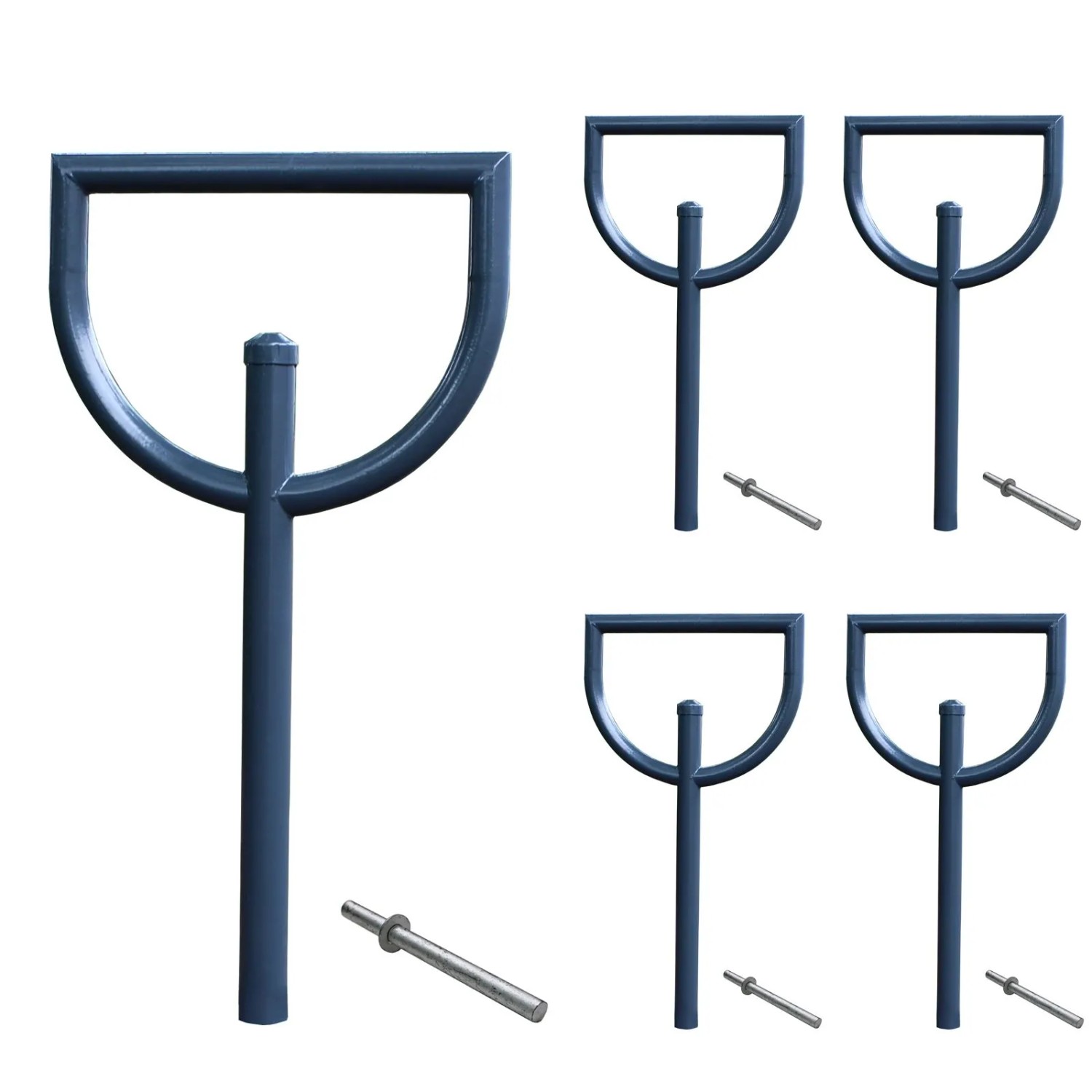TRUTZHOLM 5x Fahrradanlehnbügel 118 x 56 cm Stahl Durchmesser 60 mm Typ D