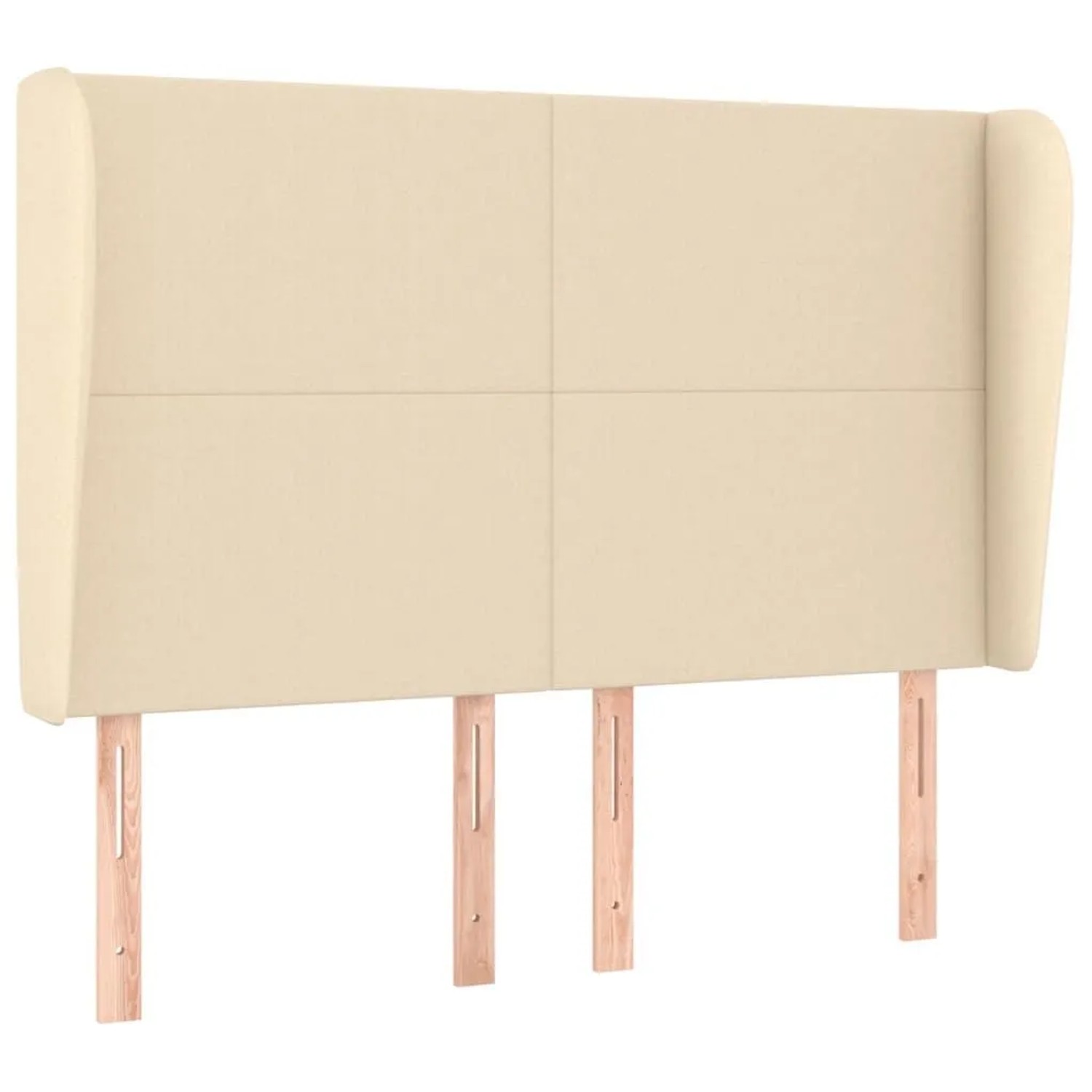 vidaXL Kopfteil mit Ohren Creme 147x23x118/128 cm Stoff 3117679