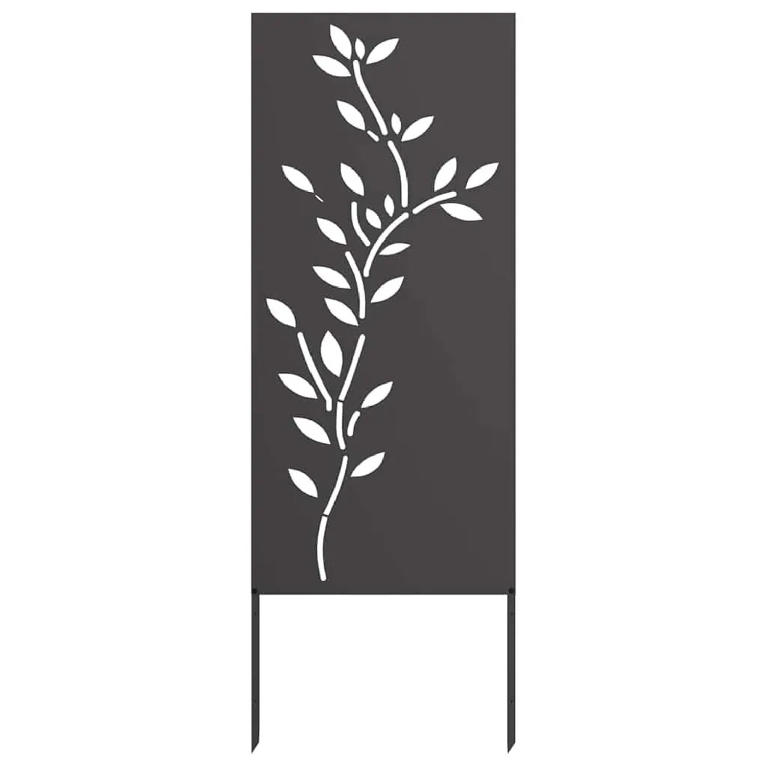 vidaXL Garten Sichtschutz-Leinwand Floral Schwarz 50 x 140 cm 876322