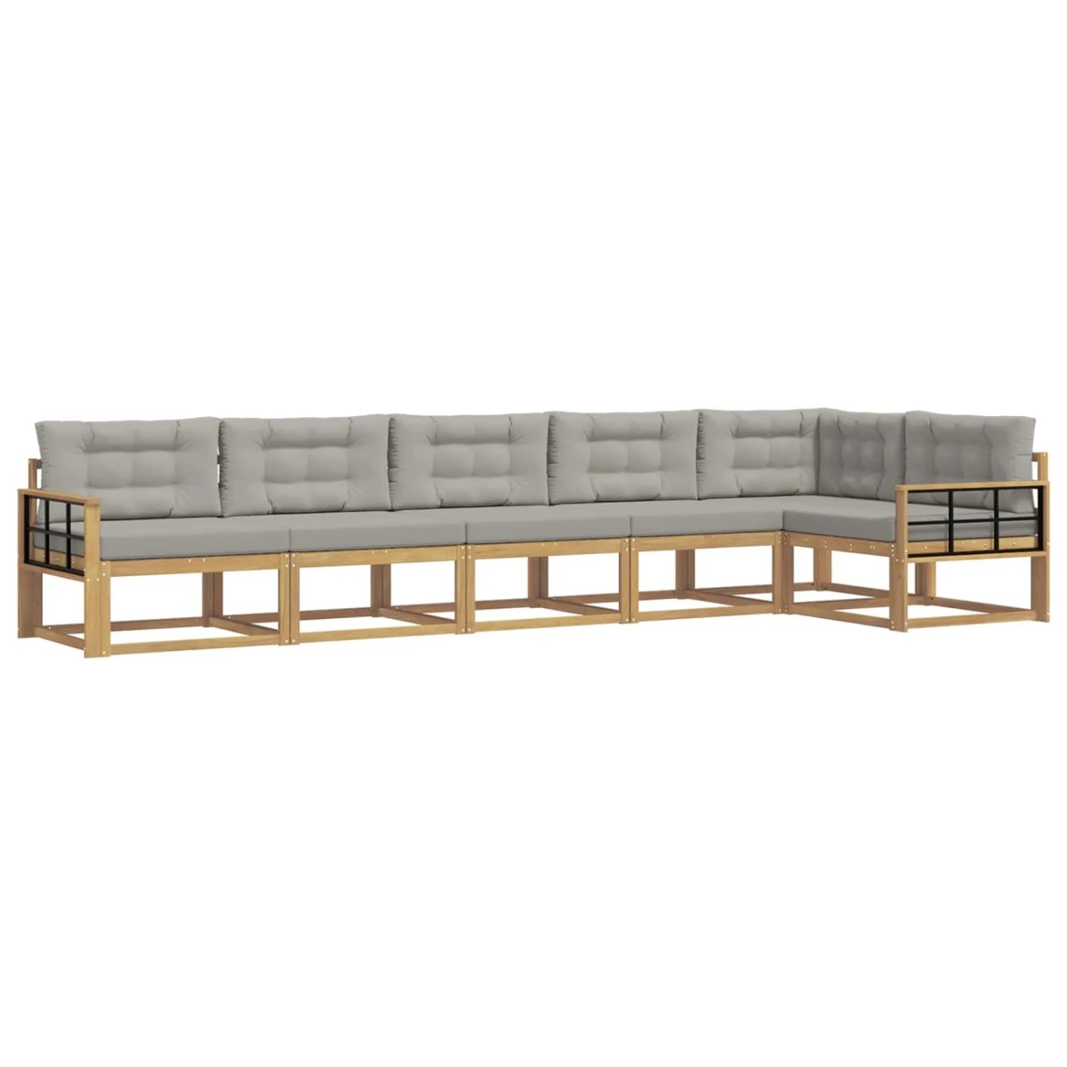vidaXL Outdoor-Sofagarnitur 4-Tlg Weiß und Hellgrau Polyester 3386525