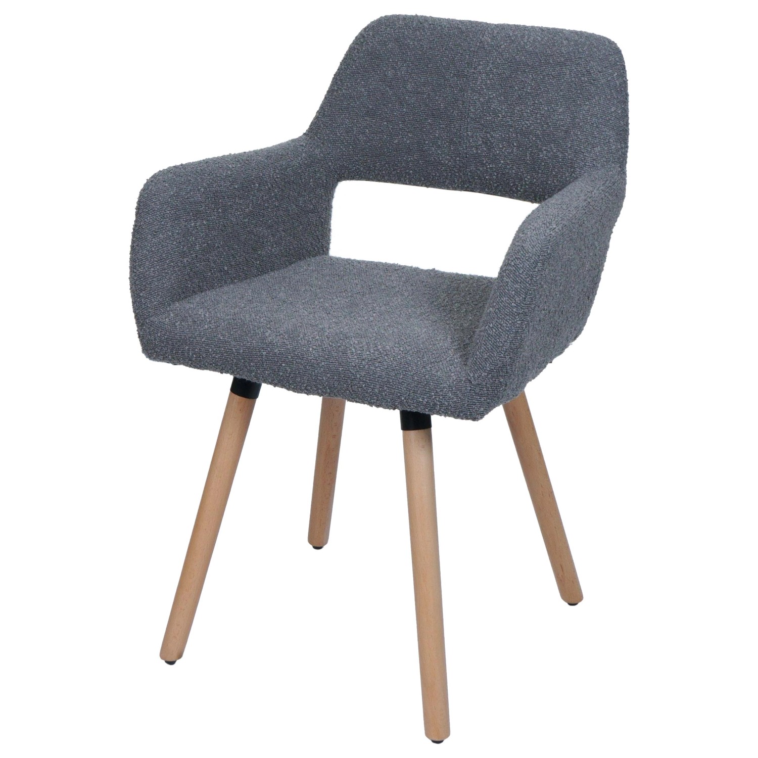MCW Esszimmerstuhl A50 II Dunkelgrau Stoff/Textil Boucle 450g/m² günstig online kaufen