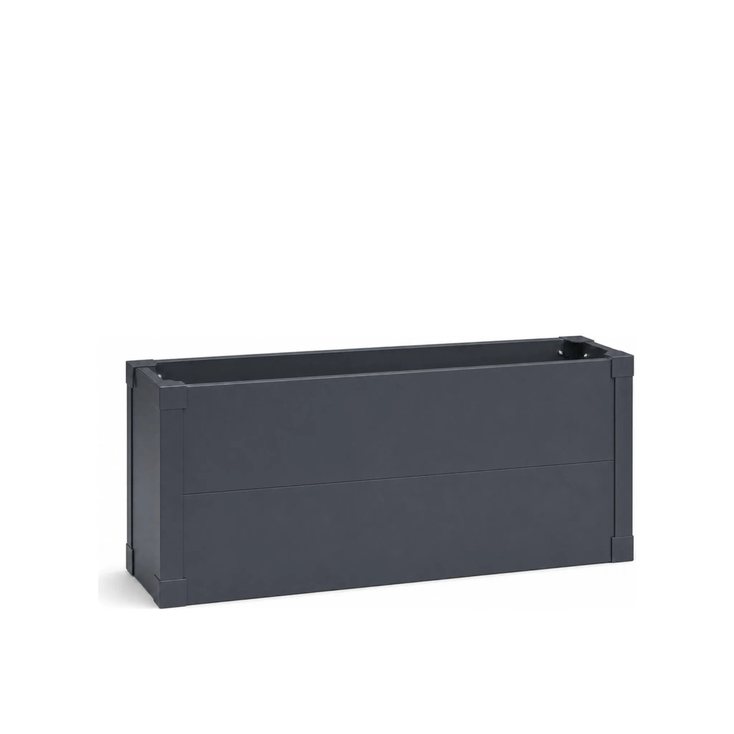 Floordirekt Hochbeet Andros Metall-Floordirekt Hochbeet mit Boden Anthrazit 100 x 25 x 52 cm