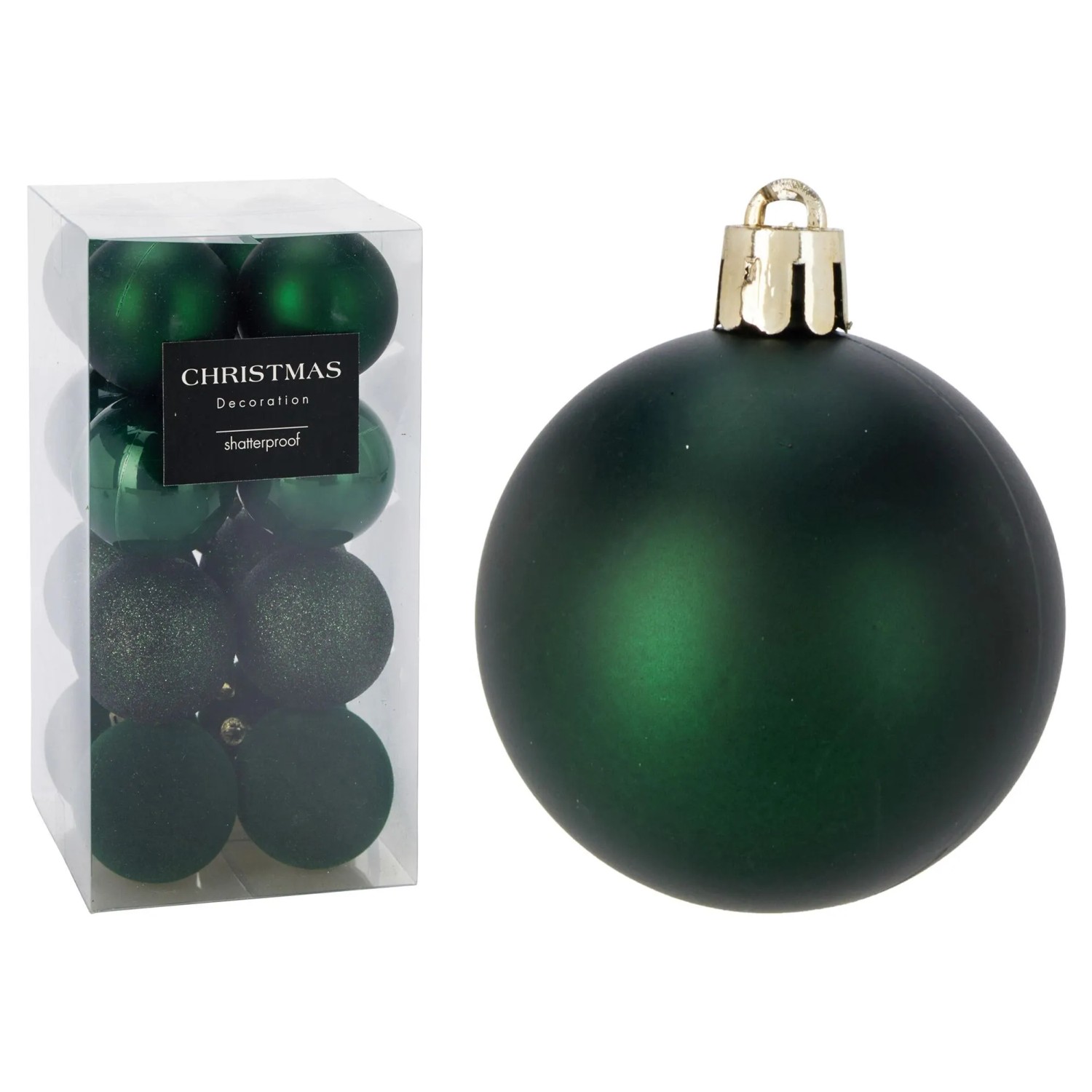 Weihnachtskugel-Set 6 cm Grün 16 Stück