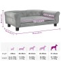 vidaXL Hundebett Hellgrau 95x55x30 cm Samt 171811_7
