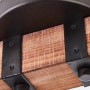 Detailaufnahme: Schwarzer Spotbalken Decca mit Holzelementen, 4-flammig.