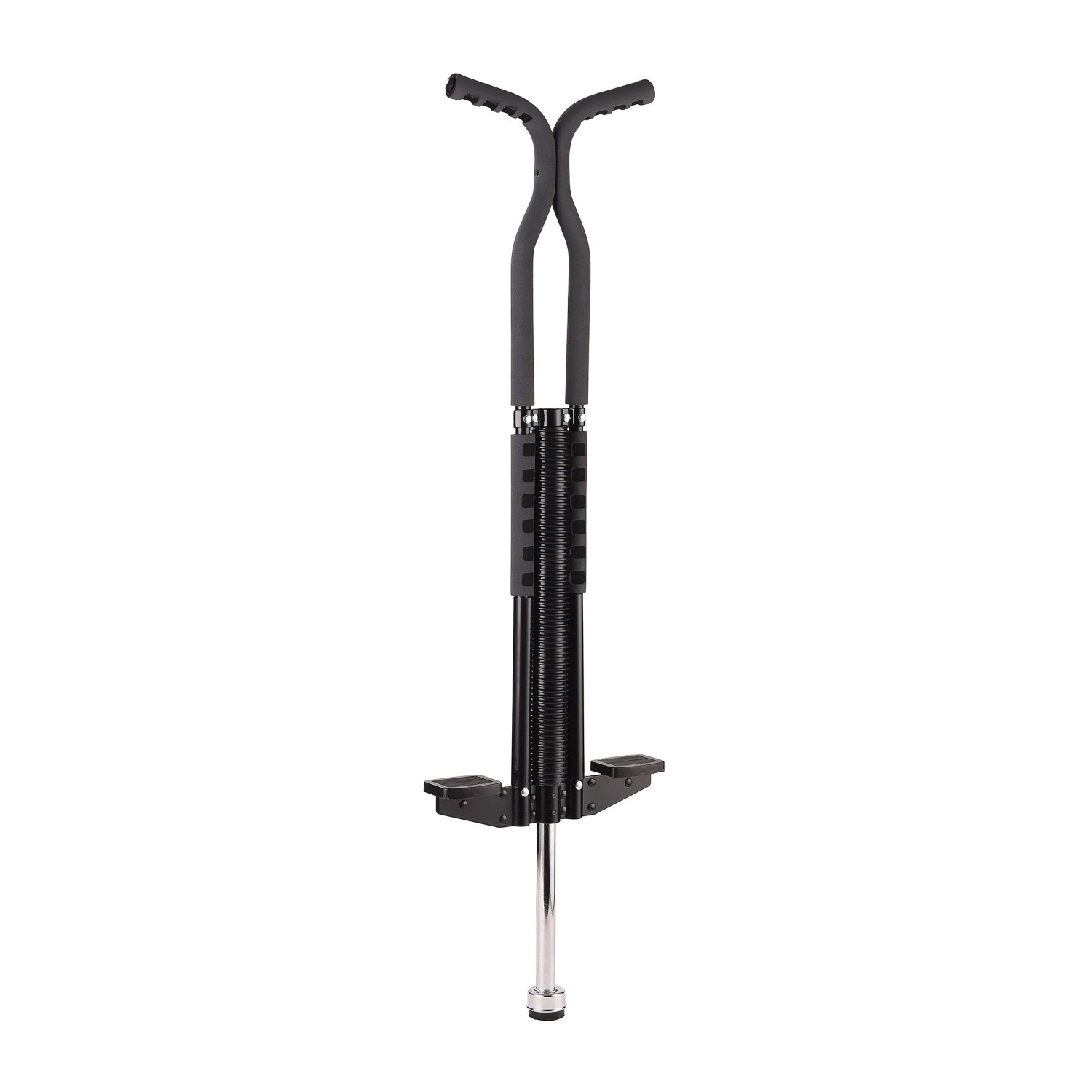Relaxdays Pogo Stick Edelstahl Schwarz Rutschfest Bis 60 kg 103 cm x 29 cm x 6 cm 2,3 kg