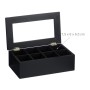 Relaxdays Teebeutelbox Bambus Schwarz Mit 8 Fächern Staubgeschützt 9 cm x 28 cm x 16 cm 0,9 kg_5