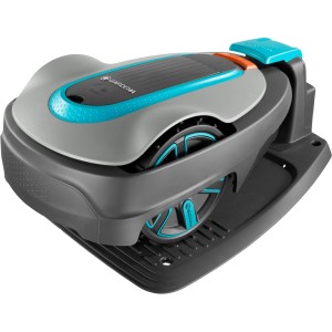 Gardena smart Sileno City 500 Mähroboter Set mit Ladestation und smart Gateway.