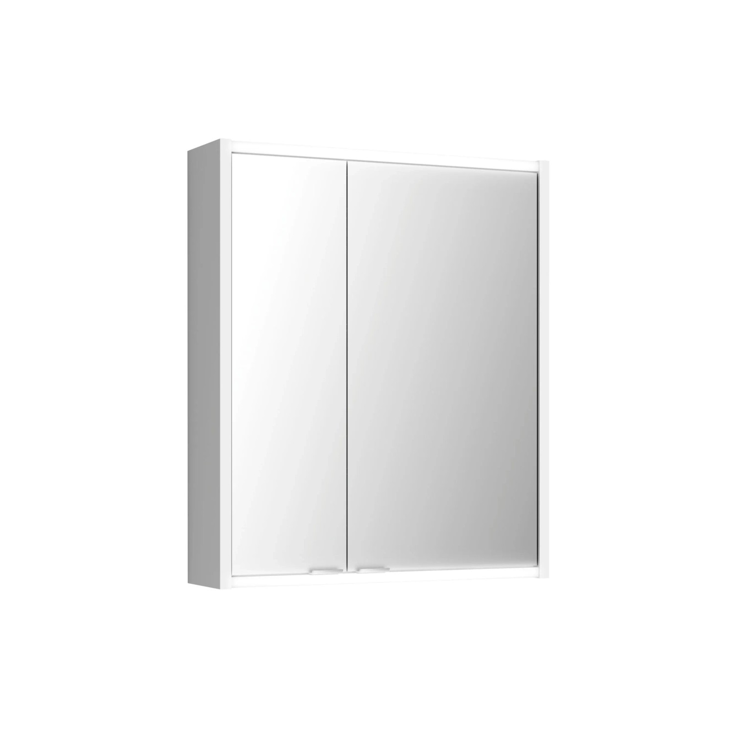 Jokey Spiegelschrank Batu, 60 cm, weiß hochglanz mit zwei Spiegeltüren.