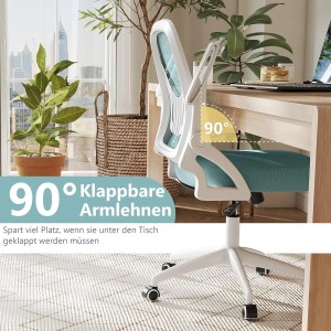 Costway Bürostuhl Ergonomischer Schreibtischstuhl 360° Drehstuhl Blau