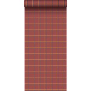 Sanders & Sanders Tapete Karomuster Terrakotta 53 Cm X 10 M - 640360