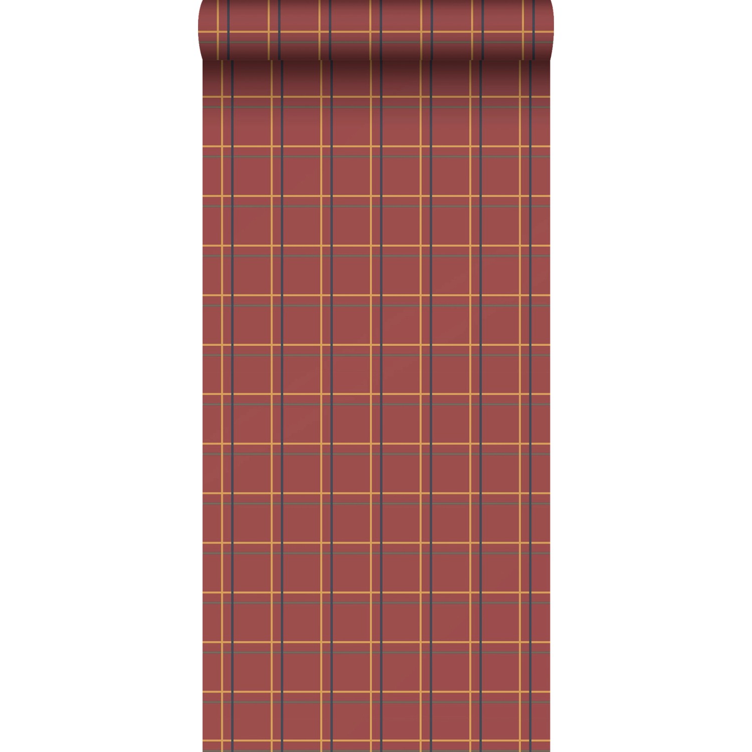 Sanders & Sanders Tapete Karomuster Terrakotta 53 Cm X 10 M - 640360 günstig online kaufen