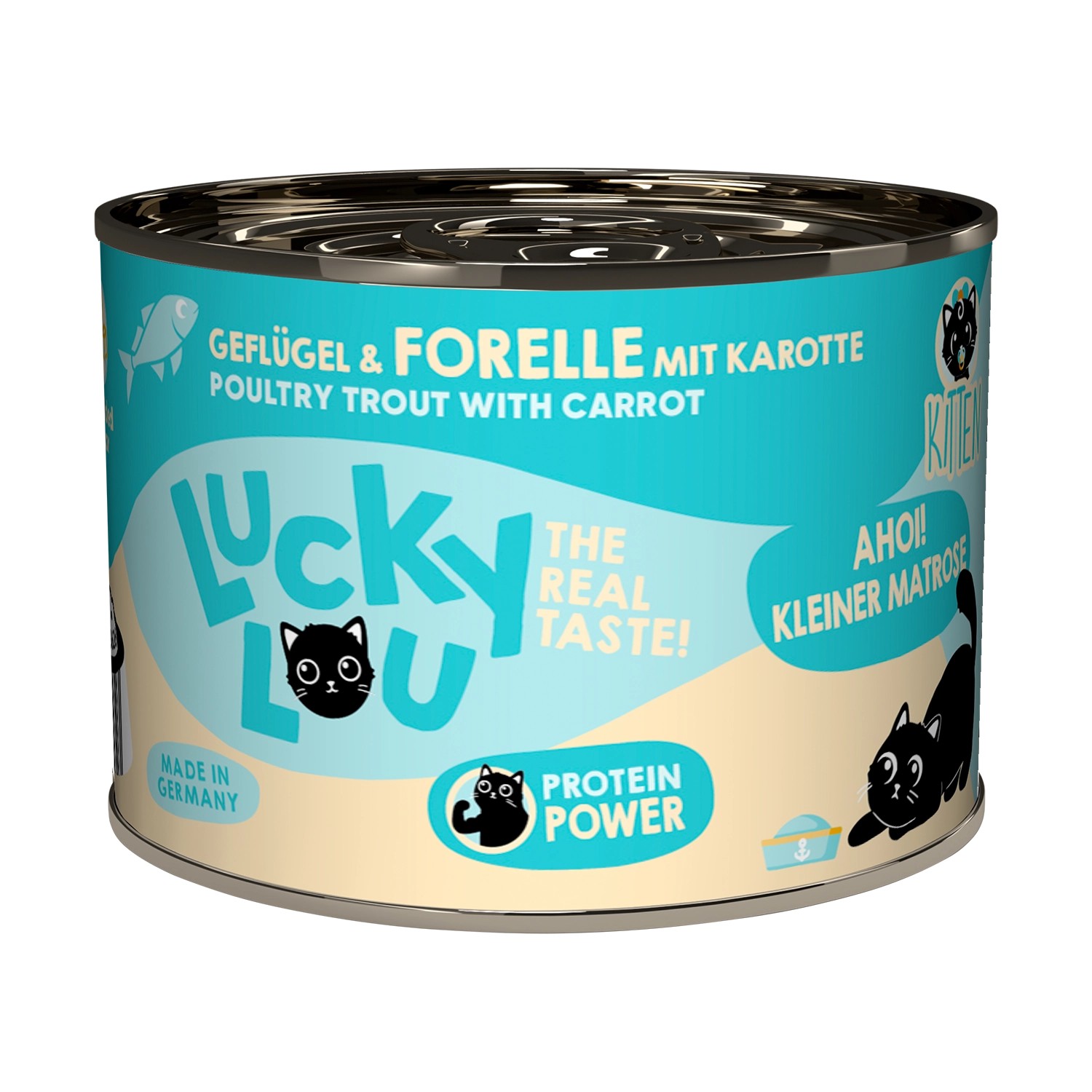Lucky Lou Katzen-Nassfutter Lifestage Kitten Geflügel & Forelle 200 g