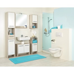 Pelipal Waschbeckenunterschrank 350 Jan, Pinie Weiß, 62 cm, mit Stauraum im Badezimmer.