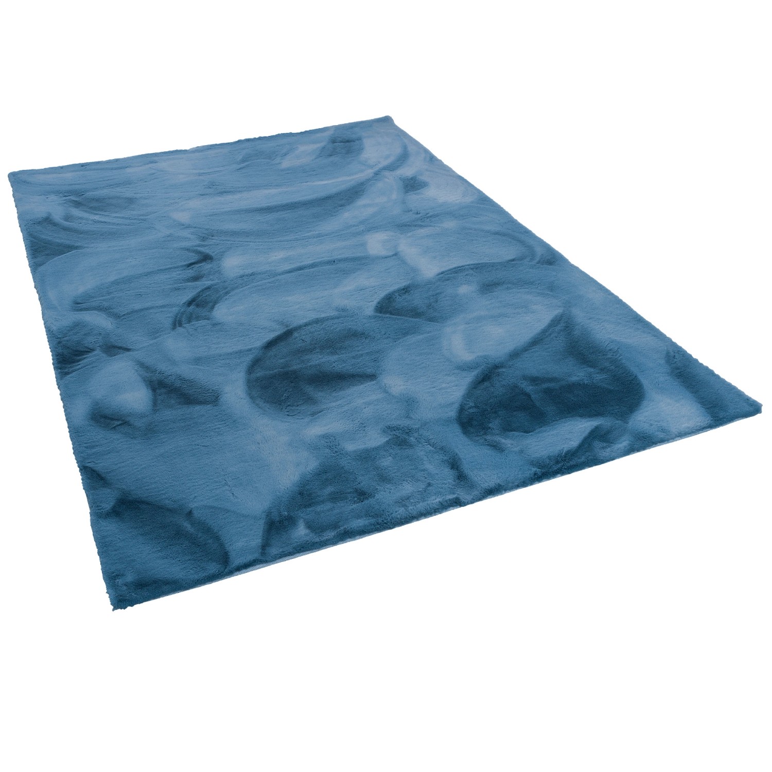 Pergamon Luxus Super Soft Fellteppich Plush Blau 120x170cm günstig online kaufen
