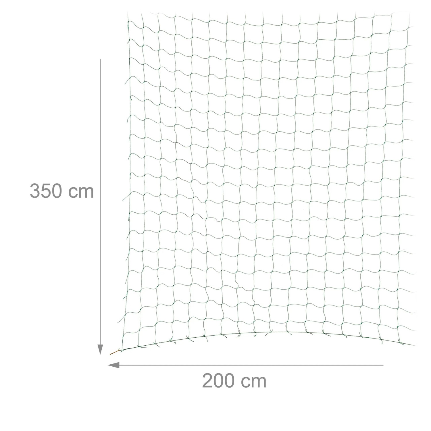 Relaxdays Ranknetz Polyethylen Grün Großmaschig 200 cm x 350 cm 210 g 4er Set_4