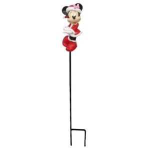 Disney Gartenstecker Minnie Maus als Weihnachtsdeko für den Garten, 38 cm hoch.