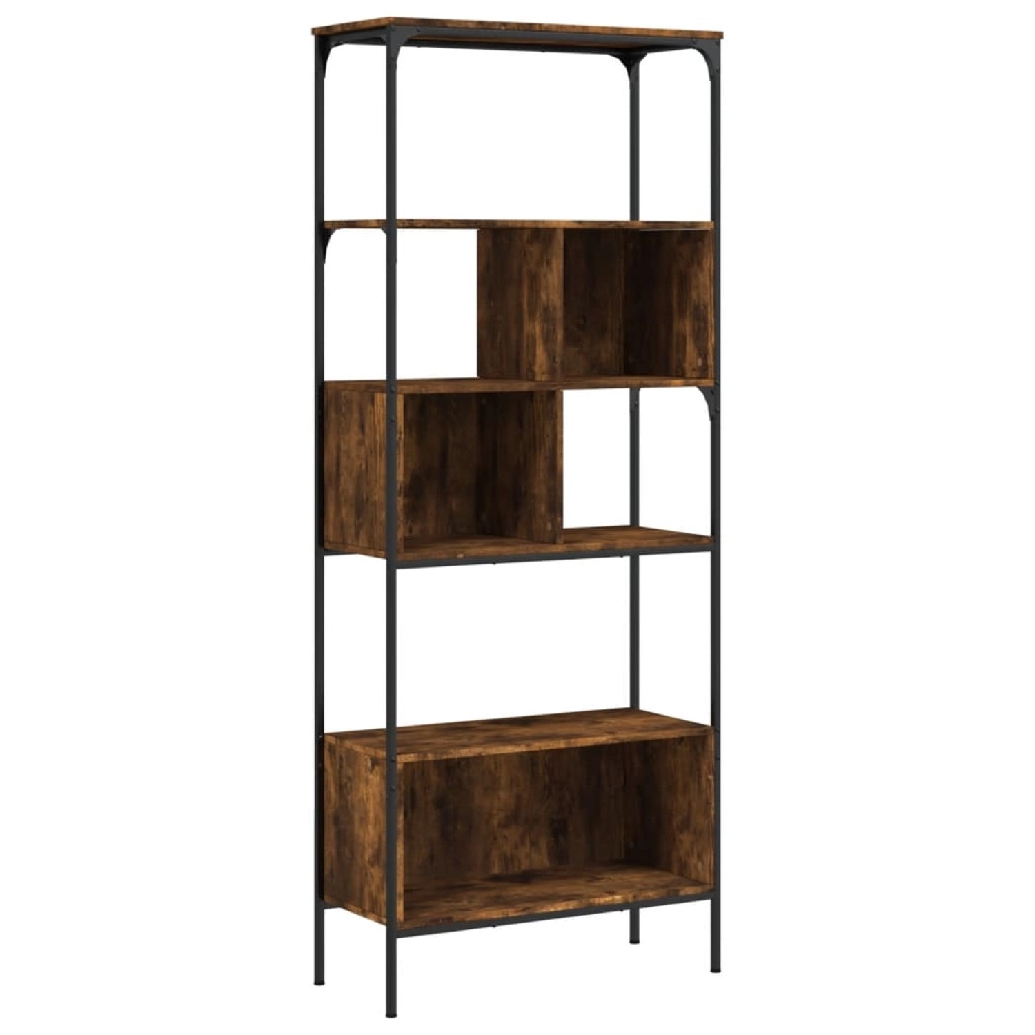 VidaXL Bücherregal 5 Böden Räuchereiche 76x33x188,5 cm Holzwerkstoff