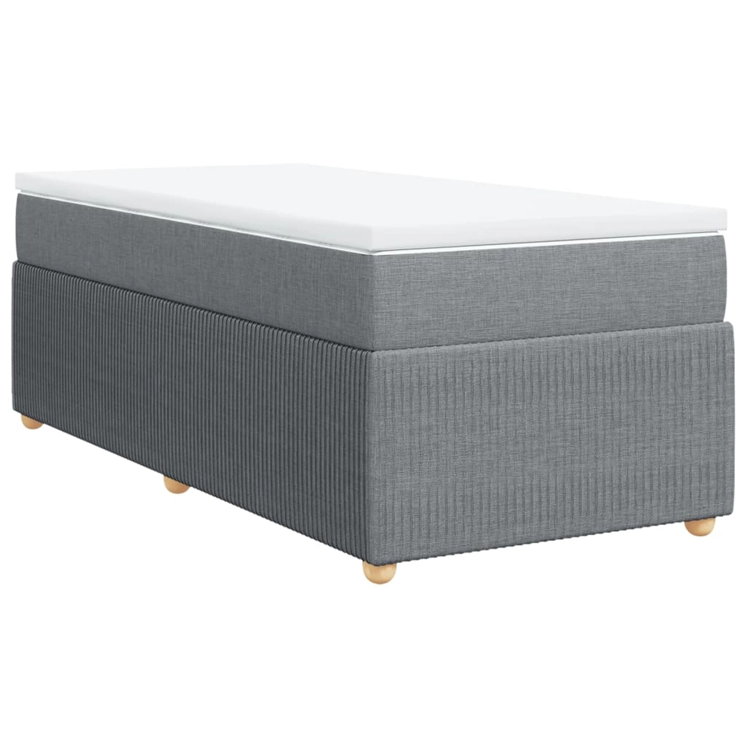 vidaXL Boxspringbett mit Matratze Hellgrau 90x190 cm Stoff2098757 günstig online kaufen