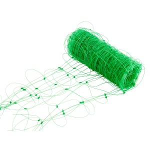 Grünes Ranknetz Premium, 10x2 m, aufgerollt. Ideal als Rankhilfe für Pflanzen.