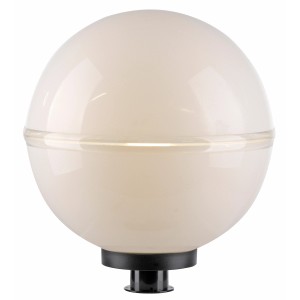 Weiße Just Light Außen-Dekoleuchte Hemis, Ø 40 cm, für Garten und Terrasse.