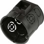 Schwarze ISO-Schalterdose (Ø 60mm) aus Kunststoff, 25er-Pack für Unterputz-Montage.