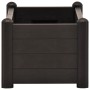 Anthrazitfarbenes furnicato Kunststoff-Hochbeet, 100x43x35 cm, für Garten und Balkon.