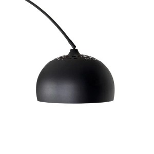 Detailaufnahme: Schwarze QAZQA Bogen Stehlampe XXL, moderne Innenleuchte.