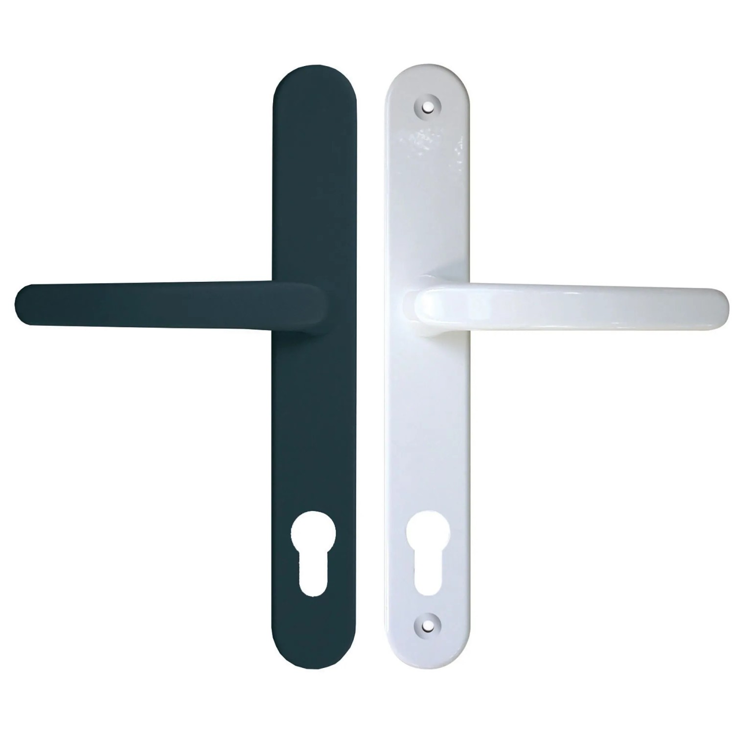 Roro Drücker-Garnitur 92 mm Weiß-Anthrazit