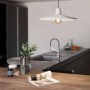 Moderne Eglo Pendelleuchte Miniere, 1-flammig, schwarz-grau, für stilvolle Beleuchtung im Esszimmer.