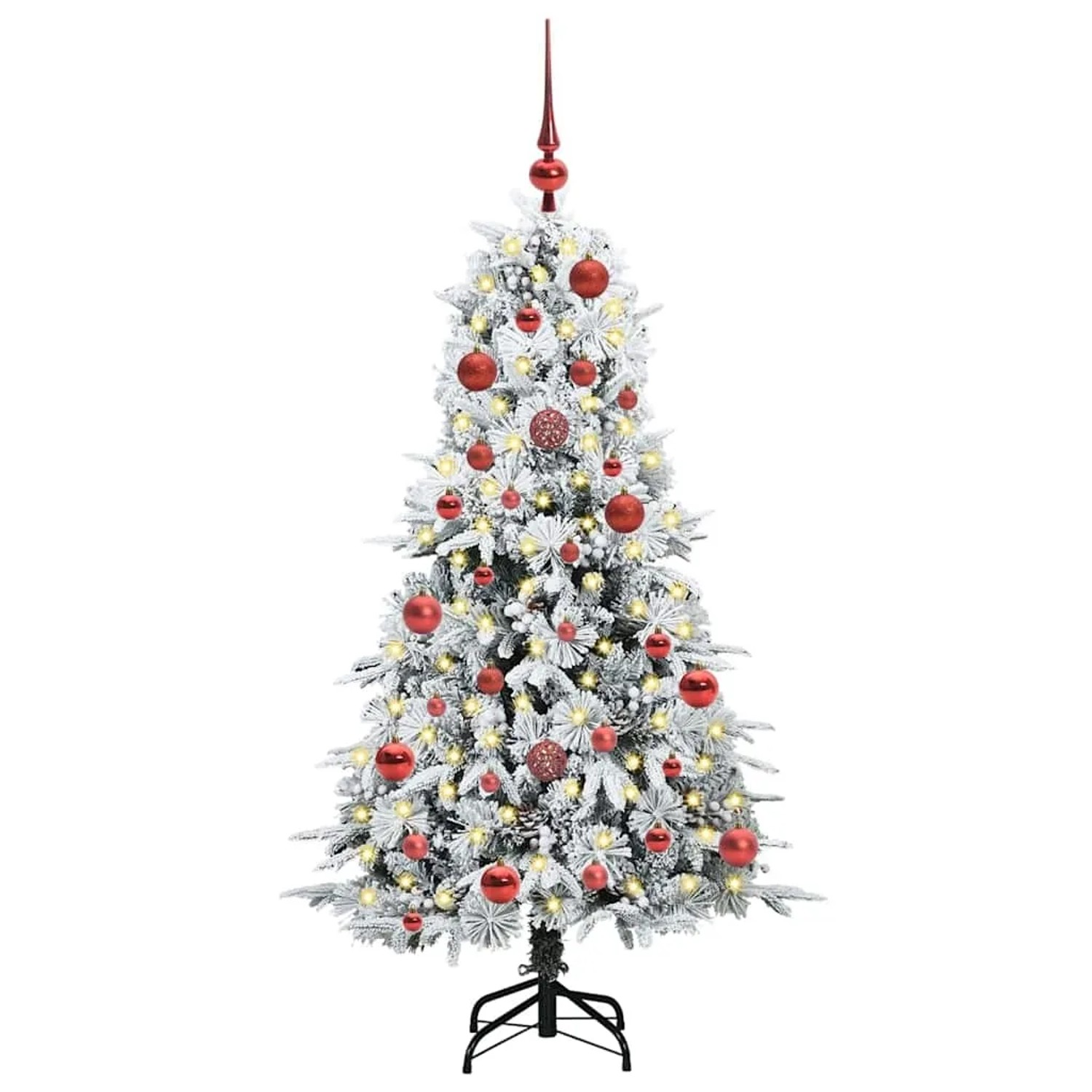 vidaXL Künstlicher Klappbarer Weihnachtsbaum Grün 150 cm PE und PVC 3397471