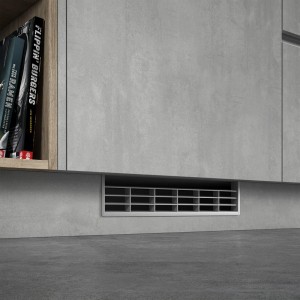 SOTECH Lüftungsgitter für Sockel 396 x 83 mm Grau