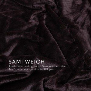 Braune Bestlivings Kuscheldecke Mirabella (220x240 cm) mit Cashmere Touch.