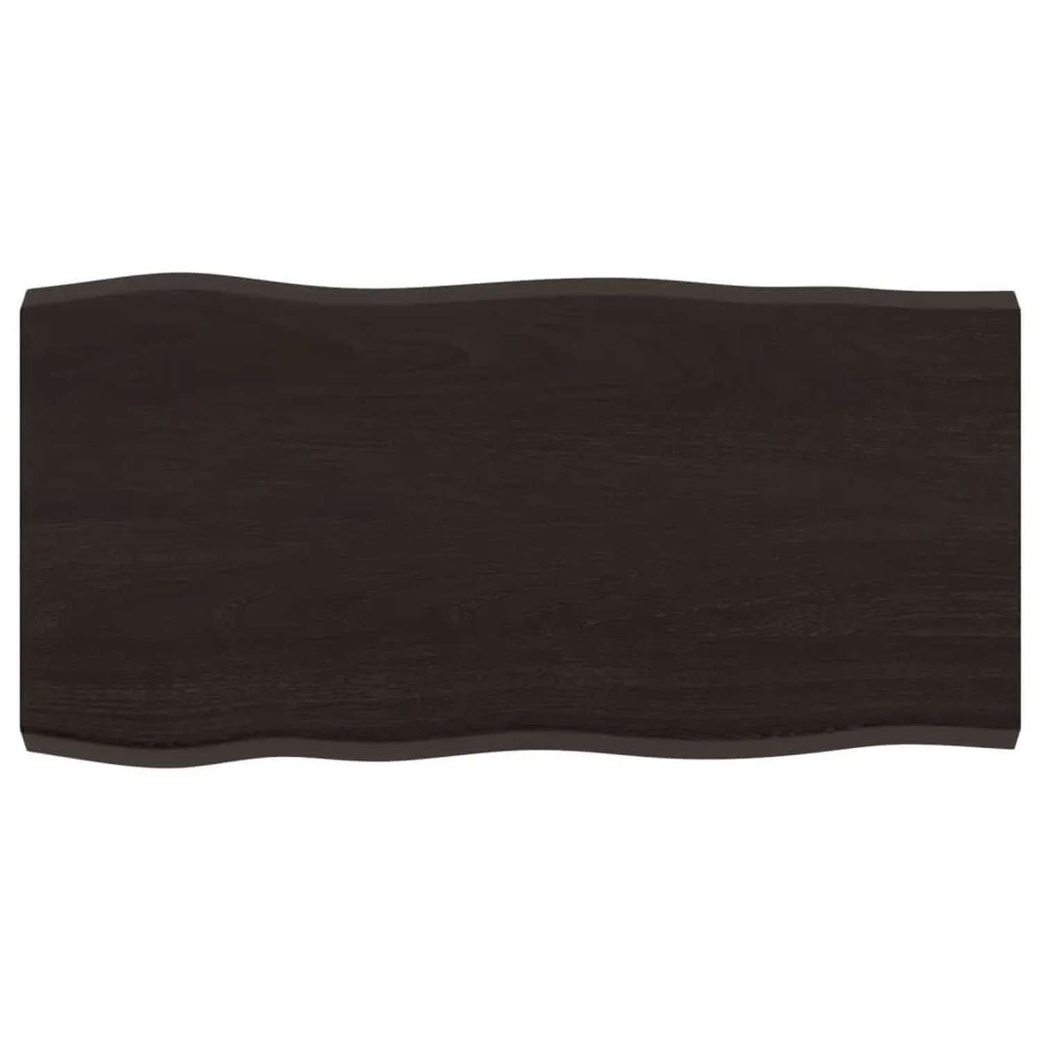 vidaXL Tischplatte 80x40x2-4 cm Massivholz Behandelt Baumkante 364005