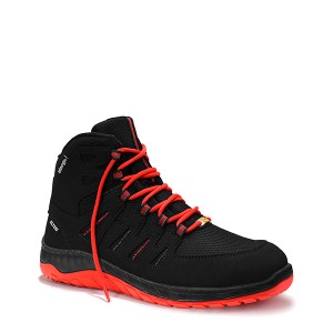 Elten Maddox Black-Red Mid ESD S3 Sicherheitsschnürstiefel Gr. 40, Arbeitsschuh
