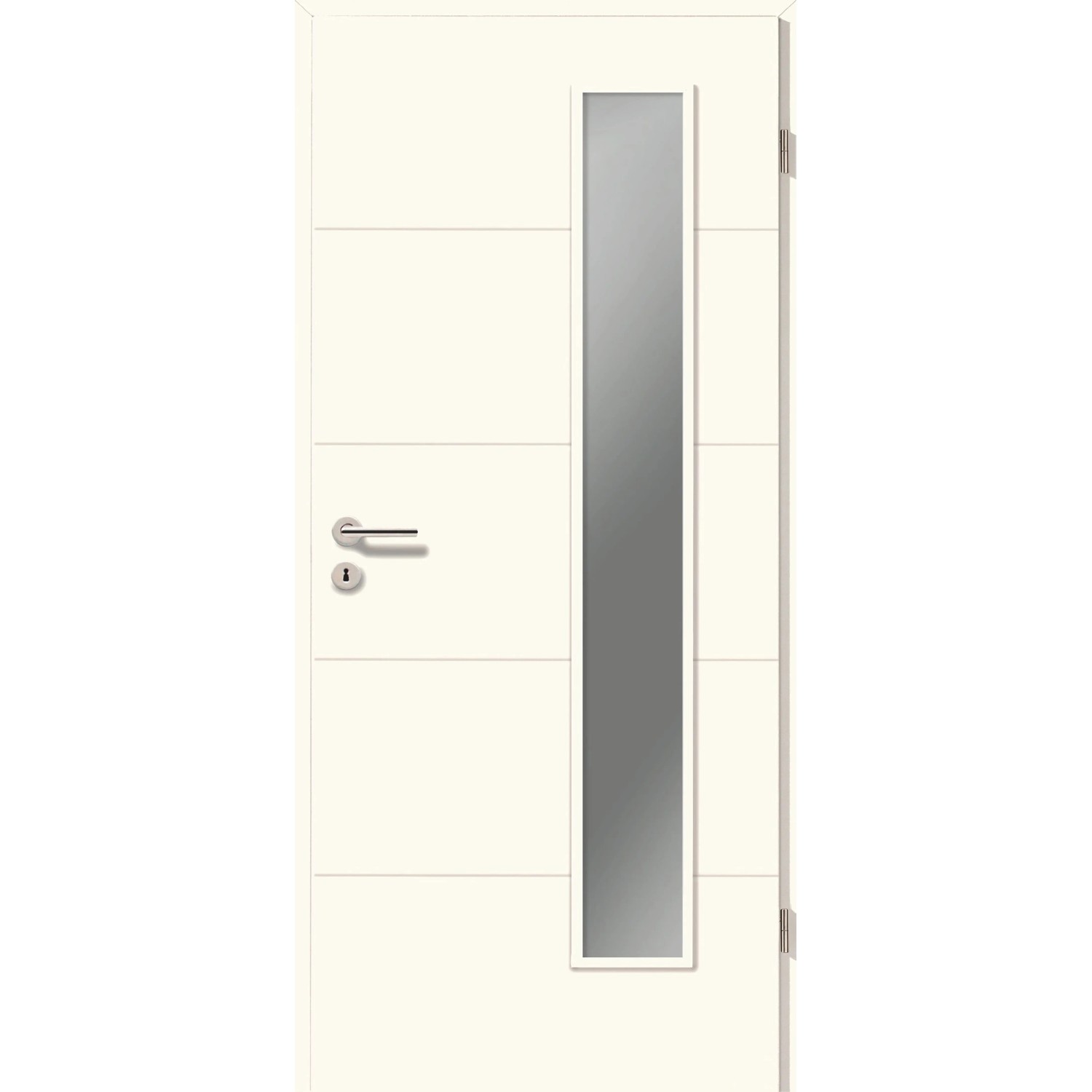 Zimmertür Catro Line ähnl. RAL 9010 LA1-B Satiniert 198,5 x 73,5 cm R