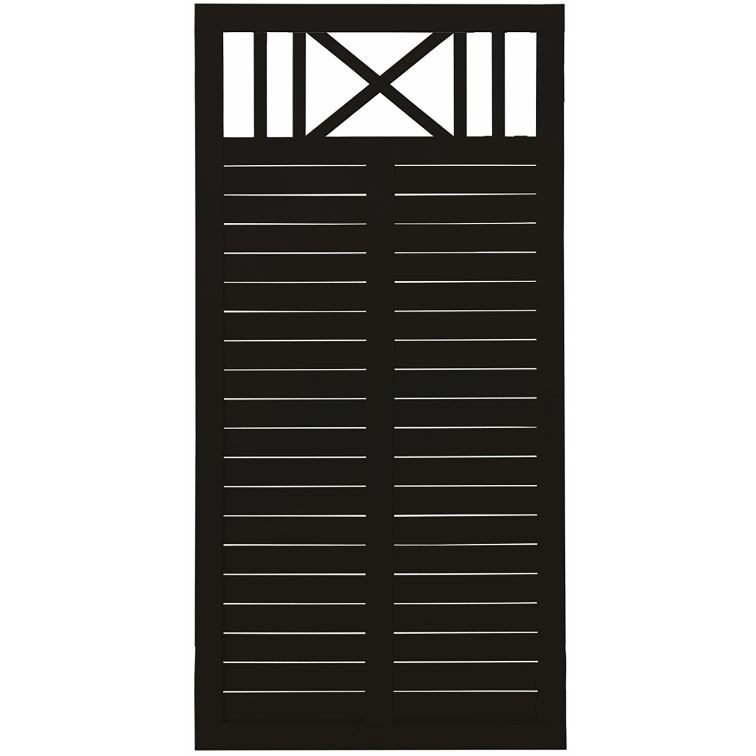 Sichtschutzzaun Nostalgi Nadelholz Schwarz 90 cm x 180 cm günstig online kaufen