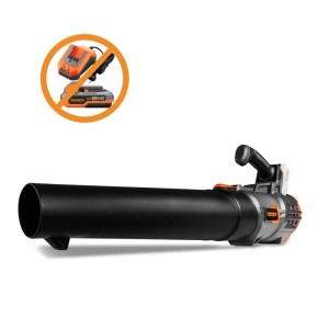 FUXTEC 20V Akku-Laubbläser FX-E1LB20 in Schwarz/Orange, ohne Akku und Ladegerät. Kabelloser Laubbläser.
